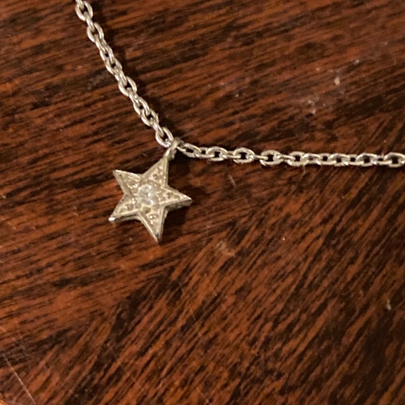 Star Charm on Silver Chain Necklace - Picture 4 of 6